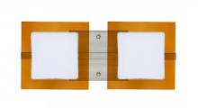 Besa Lighting 2WS-7735TG-LED-SN - Besa Wall Alex Satin Nickel Opal/Armagnac 2x5W LED