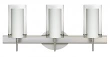 Besa Lighting 3SW-C44007-SN - Besa Pahu 4 Wall 3SW Clear/Opal Satin Nickel 3x40W G9