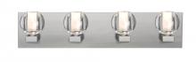 Besa Lighting 4WF-BOCACL-SN - Besa, Boca Vanity, Clear, Satin Nickel Finish, 4x40W Halogen