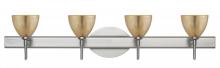 Besa Lighting 4SW-1758GF-LED-SN - Besa Divi Wall 4SW Gold Foil Satin Nickel 4x5W LED