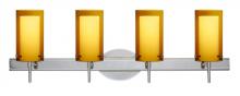 Besa Lighting 4SW-G44007-LED-CR - Besa Pahu 4 Wall 4SW Transparent Armagnac/Opal Chrome 4x5W LED