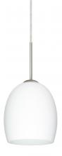 Besa Lighting J-169707-SN - Besa Lucia Pendant For Multiport Canopy Satin Nickel Opal Matte 1x75W Medium Base