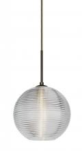 Besa Lighting J-461600-BR - Besa Kristall 8 Pendant For Multiport Canopy Bronze Clear 1x75W Medium Base