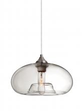 Besa Lighting J-BANACL-SN - Besa Pendant For Multiport Canopy Bana Satin Nickel Clear 1x60W Medium Base