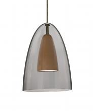 Besa Lighting J-DANOSMMD-LED-BR - Besa, Dano Cord Pendant For Multiport Canopy, Smoke/Medium, Bronze Finish, 1x9W LED