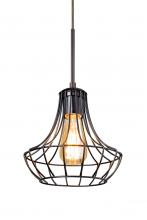 Besa Lighting J-SPEZ07-EDIL-BR - Besa Pendant For Multiport Canopy Spezza 7 Bronze 1x8W LED Filament