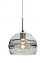 Besa Lighting J-SPIR10SC-EDIL-BR - Besa Spirit 10 Pendant For Multiport Canopy, Smoke/Clear, Bronze Finish, 1x8W LED Fil