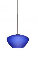 Besa Lighting RXP-541087-BR - Besa Pendant Peri Bronze Blue Matte 1x50W Halogen