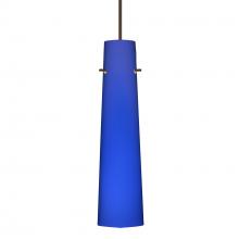 Besa Lighting RXP-5674CM-BR-277 - Besa Camino Pendant Bronze Cobalt Blue Matte 1x50W Halogen, 277V