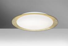 Besa Lighting TUCA15GFC-LED - Besa, Tuca 15 Ceiling, Opal/Gold Foil,  Finish, 1x16W LED