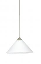 Besa Lighting X-117607-LED-SN - Besa Pendant For Multiport Canopy Kona Satin Nickel White 1x5W LED