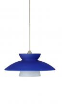 Besa Lighting X-271823-LED-SN - Besa Pendant For Multiport Canopy Trilo 7 Satin Nickel Blue Matte 1x5W LED