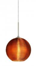 Besa Lighting 1JT-461682-LED-SN - Besa Kristall 8 Pendant Satin Nickel Amber 1x9W LED