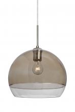 Besa Lighting J-ALLY12SM-SN - Besa, Ally 12 Cord Pendant For Multiport Canopy, Smoke/Clear, Satin Nickel Finish, 1x