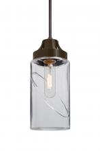 Besa Lighting J-BLINKCL-BR - Besa, Blink Cord Pendant For Multiport Canopy, Clear, Bronze Finish, 1x60W Medium Bas