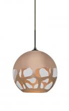Besa Lighting J-ROCKYCP-LED-BR - Besa, Rocky Cord Pendant For Multiport Canopies, Copper, Bronze Finish, 1x9W LED
