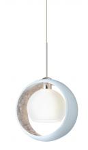 Besa Lighting 1XP-4293SF-SN - Besa Pendant Pogo Satin Nickel White/Inner Silver 1x35W Halogen