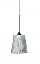 Besa Lighting X-5125SF-LED-BR - Besa Pendant For Multiport Canopy Nico 4 Bronze Stone Silver Foil 1x5W LED