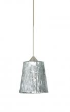 Besa Lighting X-5125SF-LED-SN - Besa Pendant For Multiport Canopy Nico 4 Satin Nickel Stone Silver Foil 1x5W LED