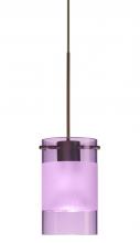 Besa Lighting 1XP-6524EA-BR - Besa Pendant Scope Bronze Amethyst/Frost 1x50W Halogen Mr16