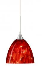 Besa Lighting 1XC-757041-LED-SN - BESA PENDANT SASHA SATIN NICKEL GARNET 1X6W LED