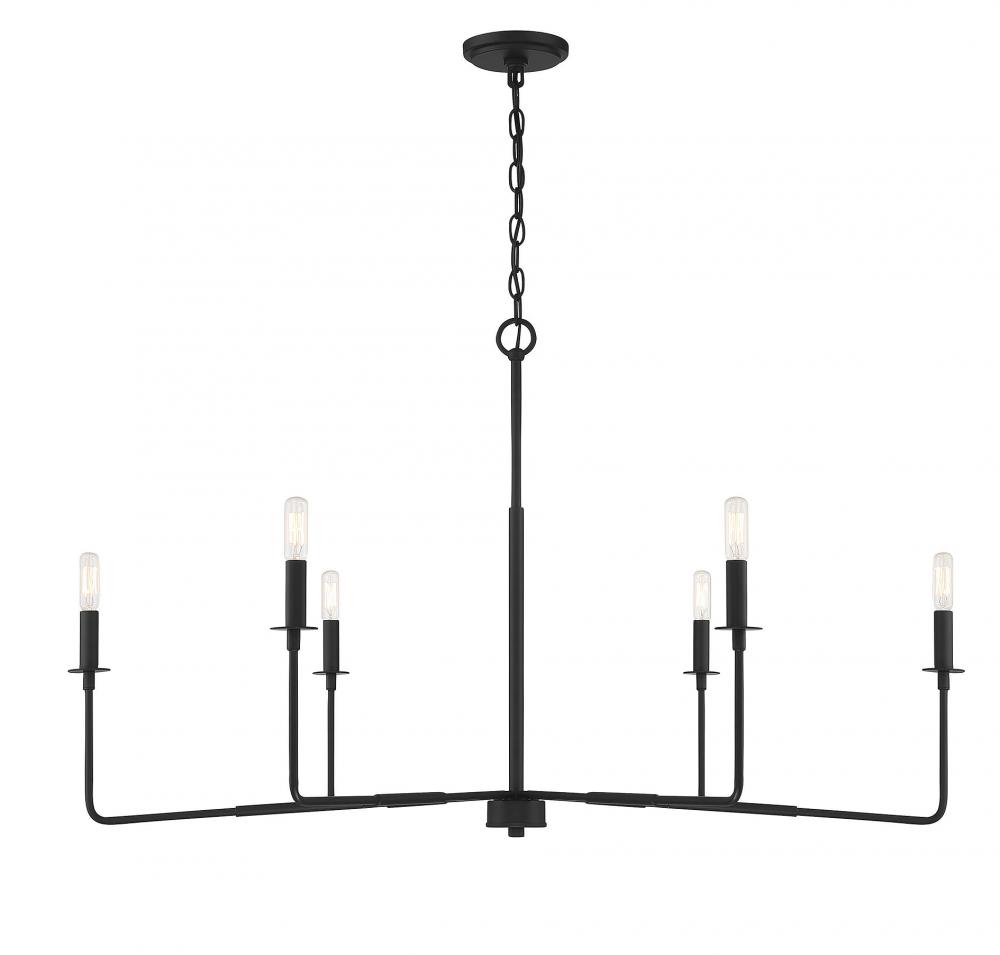 Salerno 6-Light Chandelier in  Matte Black