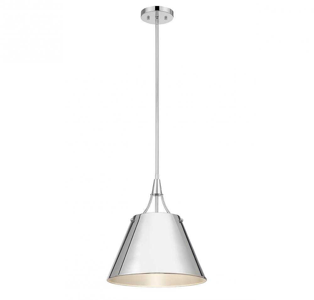 Willis 1-Light Pendant in Polished Nickel