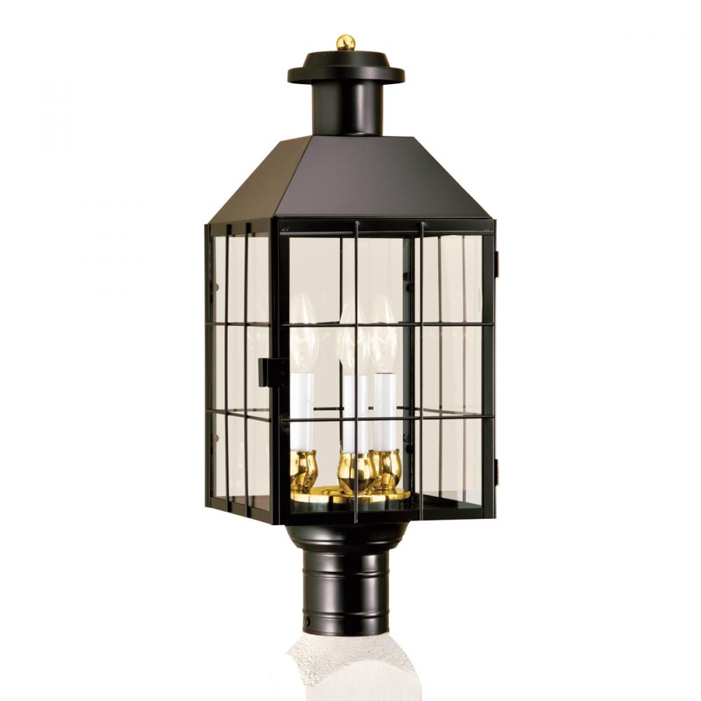 American Heritage Outdoor Post Lantern - Black