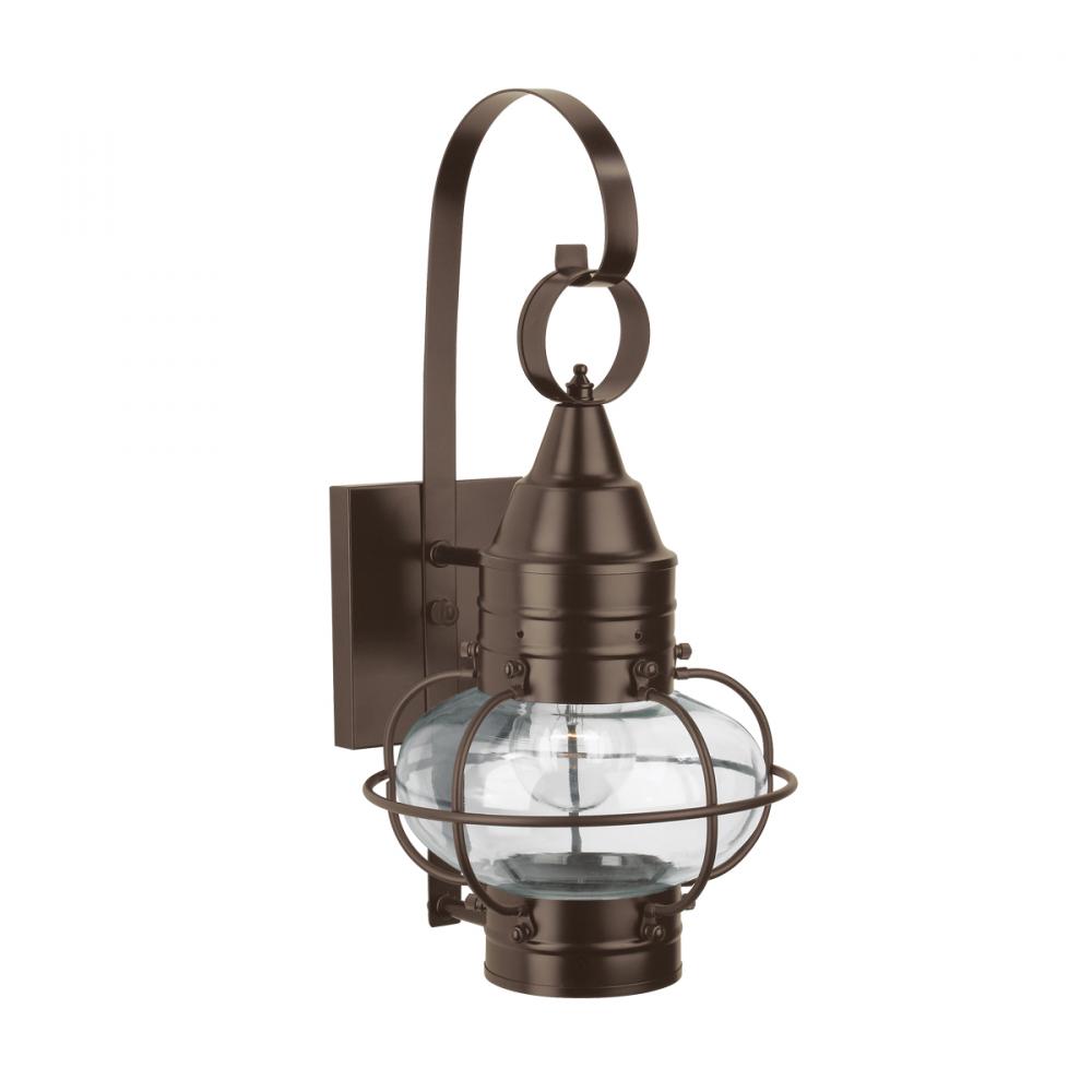 Classic Onion Outdoor Wall Light - Bronze with Clear Glass