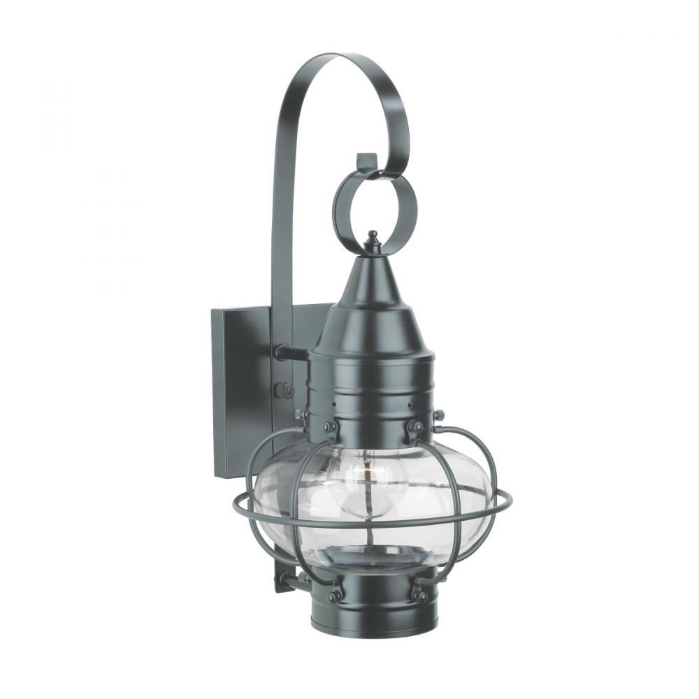 Classic Onion Outdoor Wall Light - Gun Metal with Clear Glass
