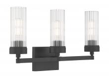 Norwell 2613-MB-CL - Lida Glass Bath Light - Matte Black