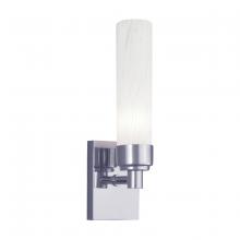 Norwell 8230-CH-SO - Alex 1-Light Sconce - Chrome with Splashed Opal Glass