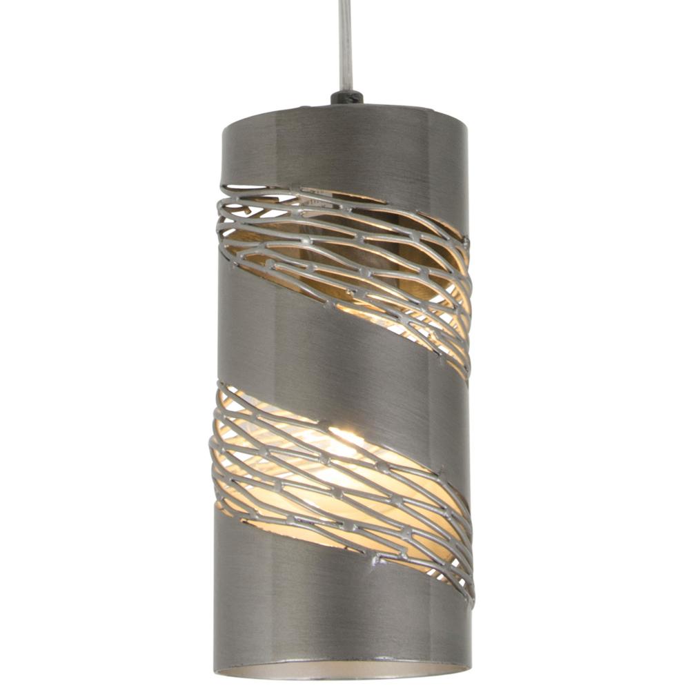 Flow 1-Lt Cylinder Mini Pendant - Steel