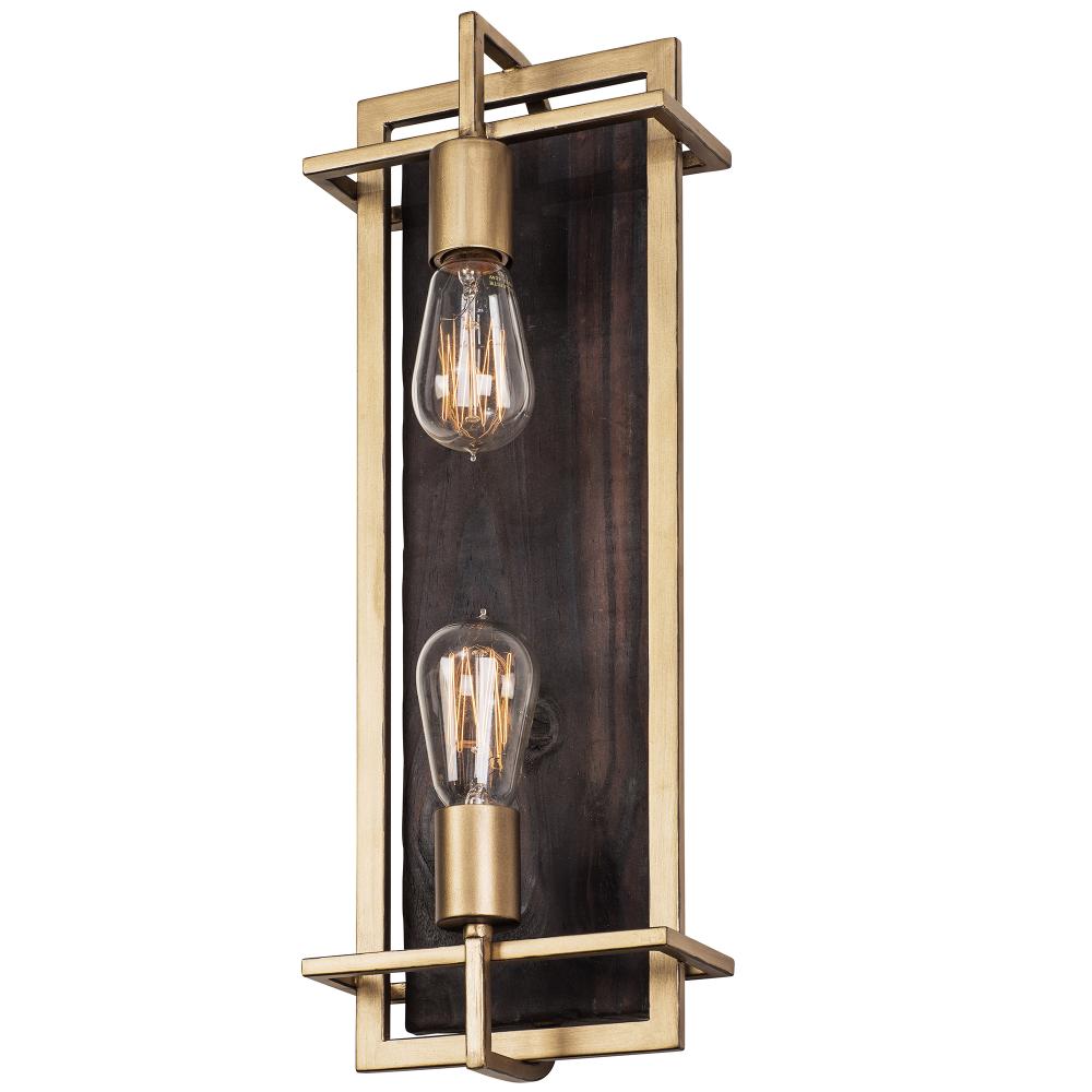 Madeira 2-Lt Sconce - Rustic Gold