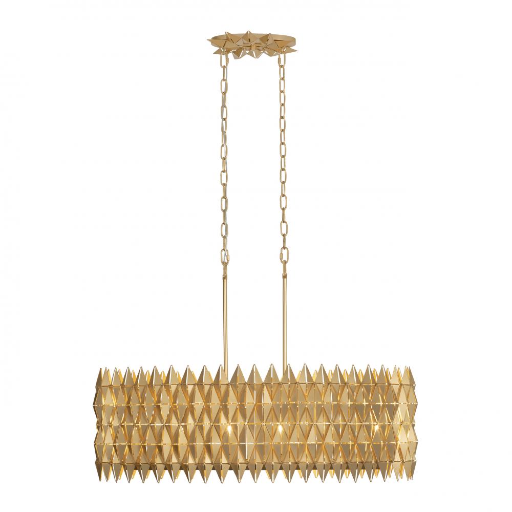 Forever 6-Lt Linear Pendant - French Gold