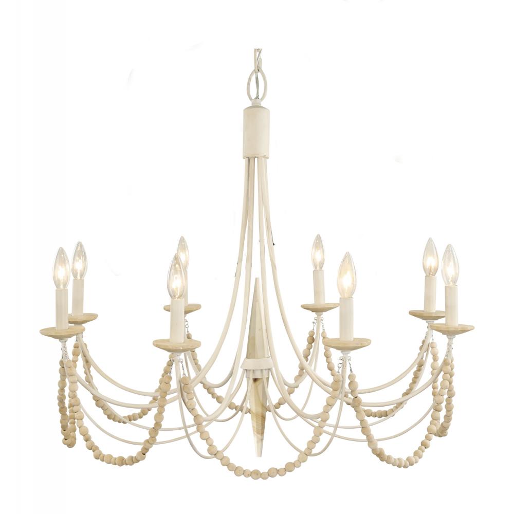 Brentwood 8-Lt Chandelier - Country White