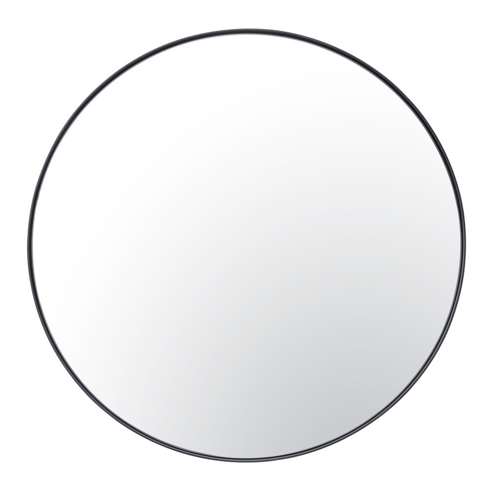 Tablet 30-in Round Wall Mirror - Black