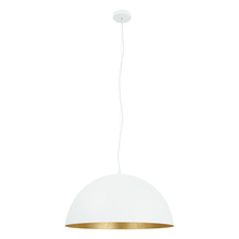 Eglo 204323A - Rafaelino - Pendant White Exterior Gold Interior finish 60W