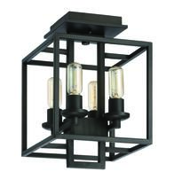 Craftmade 41554-ABZ - Cubic 4 Light Semi Flush in Aged Bronze Brushed