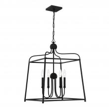 Crystorama 2244-BF_NOSHADE - Libby Langdon Sylvan 4 Light Black Forged Chandelier