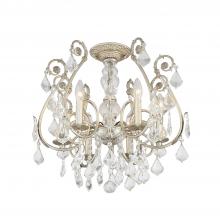 Crystorama 5115-OS-CL-MWP_CEILING - Regis 6 Light Hand Cut Crystal Olde Silver Semi Flush Mount