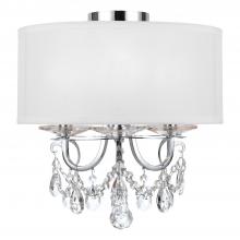 Crystorama 6623-CH-CL-MWP_CEILING - Othello 3 Light Polished Chrome Semi Flush Mount