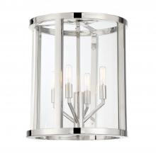 Crystorama DEV-B8004-PN_CEILING - Libby Langdon for Crystorama Devon 4 Light Polished Nickel Semi Flush Mount