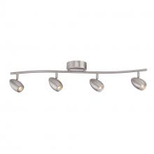 Designers Fountain EVT101727-35 - Track Fixture - Brushed Nickel; 4 Bullet heads; curved bar