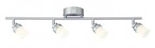 Designers Fountain EVT102027-35 - Track Fixture - Brushed Nickel; 4 Frosted Shade heads; Straight bar