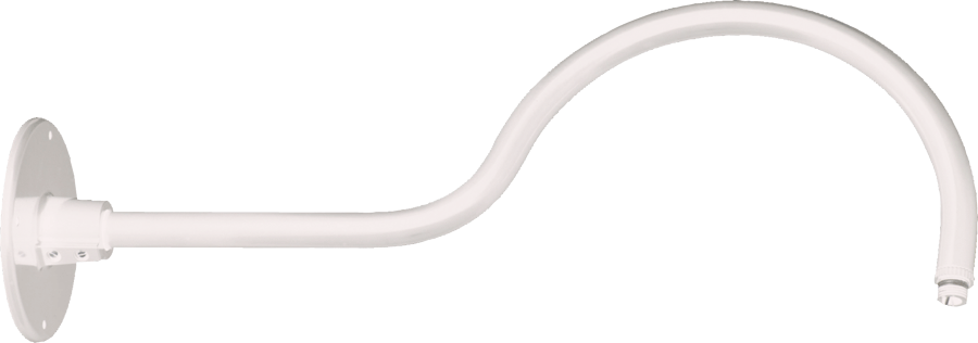Decorative, Gooseneck Style1 24 Inches From wall 1/2 inch NPS Threads white