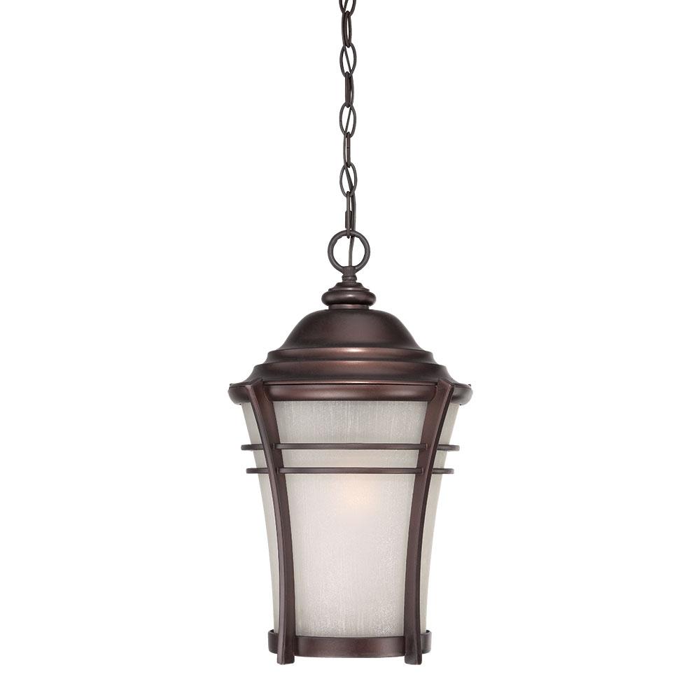 Vero Collection Hanging Lantern 1-Light Outdoor Architectural Bronze Light Fixture