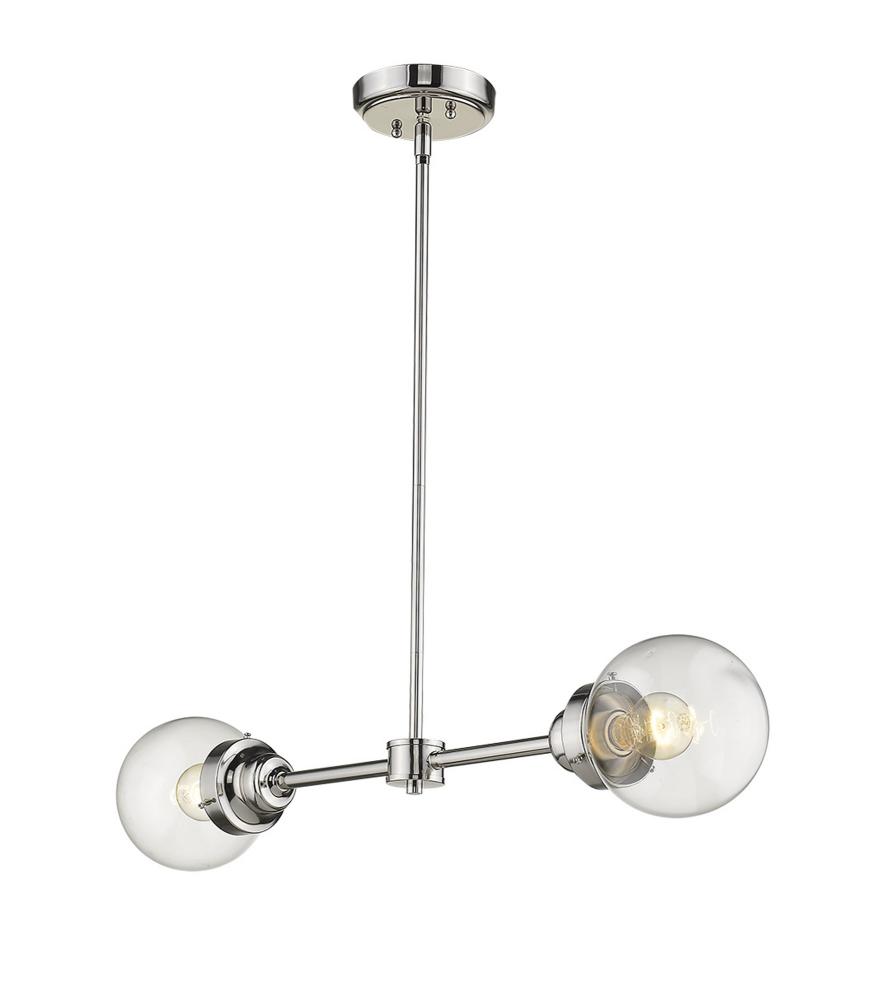 Portsmith 2-Light Polished Nickel Island Pendant