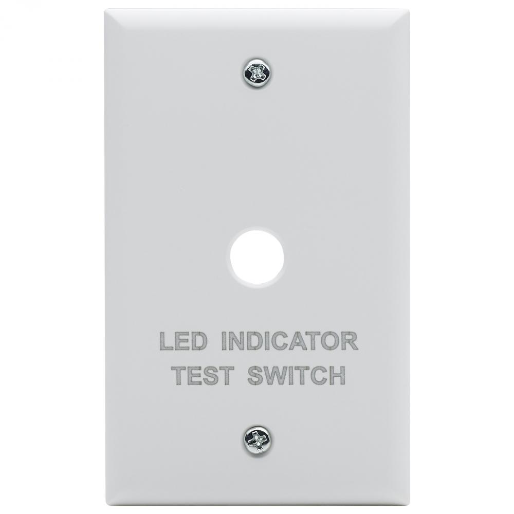 Emergency Remote Test Switch; Single Gang Plate; White Finish