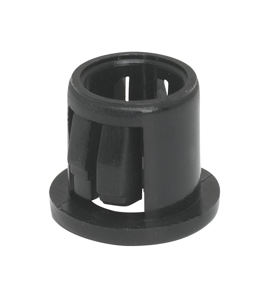 Nylon Snap-In Bushing; For 3/8" Hole; Black Finish